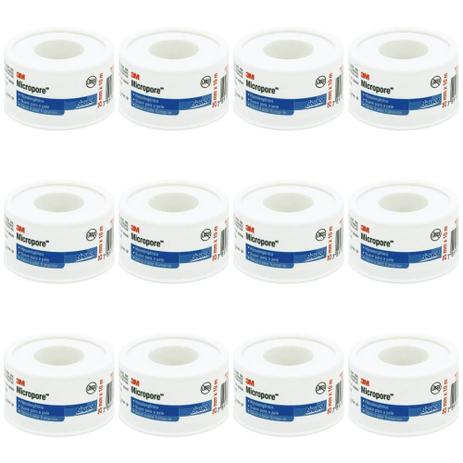 3m Micropore Hospitalar 2,5mmx10m (Kit C/12) Menor preço em 3m Micropore Hospitalar 2,5mmx10m (Kit C/12)