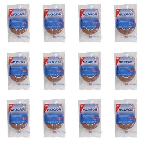 3m Micropore Hospitalar Bege 12,5mmx10m (Kit C/12) Menor preço em 3m Micropore Hospitalar Bege 12,5mmx10m (Kit C/12)
