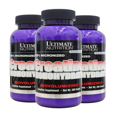 3x creatina monohidratada (300g) - ultimate nutrition Menor preço em 3x creatina monohidratada (300g) - ultimate nutrition