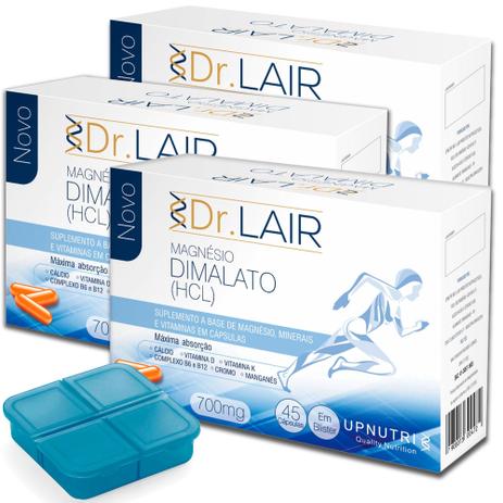 3x Magnésio Dimalato Dr. Lair 700mg (45 Cápsulas) Upnutri é boa?
