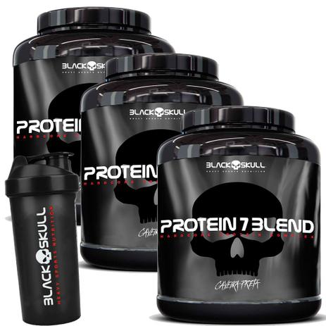 3x Protein 7 Blend 1,8kg - Black Skull Caveira Preta Menor preço em 3x Protein 7 Blend 1,8kg - Black Skull Caveira Preta
