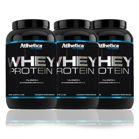 3x Whey Protein Pro Series Pote - 1KG - Atletica - Atlhetica Menor preço em 3x Whey Protein Pro Series Pote - 1KG - Atletica - Atlhetica