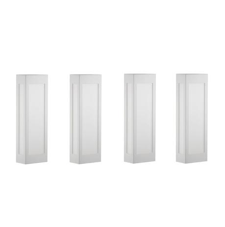 4 Arandela Externa Branca Muro Retangular 40cm E27 Alz65 - Acende A Luz Menor preço em 4 Arandela Externa Branca Muro Retangular 40cm E27 Alz65 - Acende A Luz