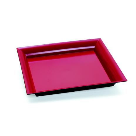 4 Bandejas Decorativas Quadrada Vermelho Dec. Festas - Cromus Menor preço em 4 Bandejas Decorativas Quadrada Vermelho Dec. Festas - Cromus