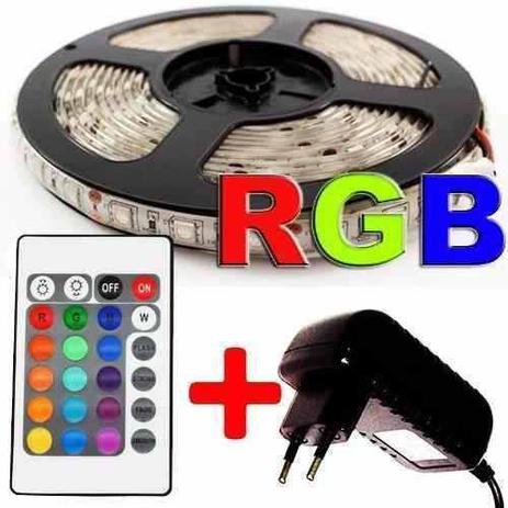 4 Fitas Led Rgb 5050 Rolo 5m Com Controle Remoto - Com Fonte - Sfs Menor preço em 4 Fitas Led Rgb 5050 Rolo 5m Com Controle Remoto - Com Fonte - Sfs