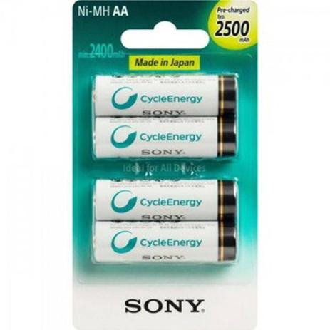4 Pilhas Aa Recarregável Sony 2500mah Original Camera Menor preço em 4 Pilhas Aa Recarregável Sony 2500mah Original Camera
