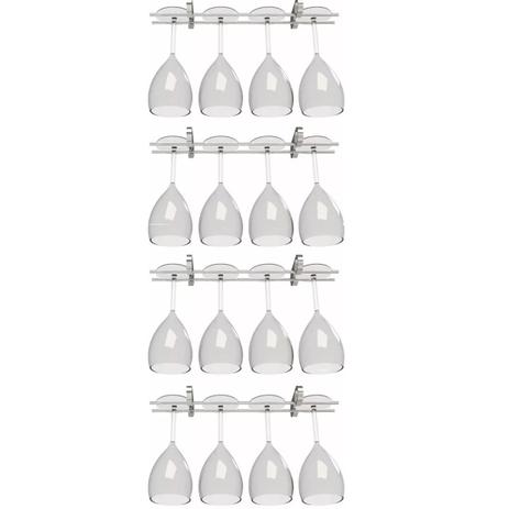 4 Suportes Para Taças 25cm Cromado Decoração Adega Bar Vinho - Zanline Menor preço em 4 Suportes Para Taças 25cm Cromado Decoração Adega Bar Vinho - Zanline