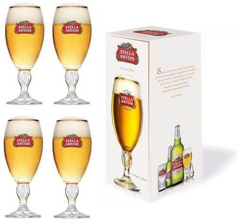 4 Taças Copos Stella Artois - Embalagem Individual - Ambev Menor preço em 4 Taças Copos Stella Artois - Embalagem Individual - Ambev