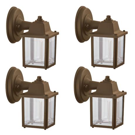 4 Un Luminaria Arandela Externo Colonial Plastico Marrom alz18 - Acende a luz Menor preço em 4 Un Luminaria Arandela Externo Colonial Plastico Marrom alz18 - Acende a luz