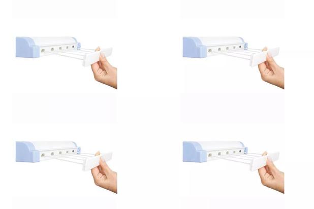 4 Unidades Varal Retrátil De Parede 5 Cordas Automático - Someway Menor preço em 4 Unidades Varal Retrátil De Parede 5 Cordas Automático - Someway