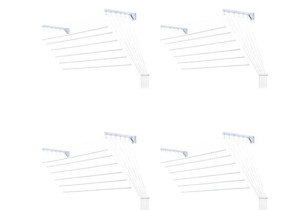 4 Unidades Varal Teto/ Parede Varetas Individuais - Secalux Menor preço em 4 Unidades Varal Teto/ Parede Varetas Individuais - Secalux