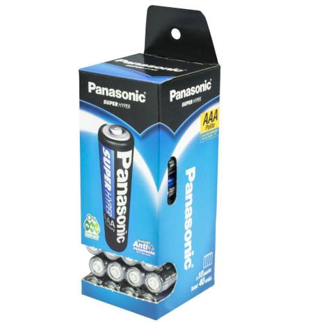 40 Pilhas Zinco Panasonic AAA Pequena 1,5v Menor preço em 40 Pilhas Zinco Panasonic AAA Pequena 1,5v