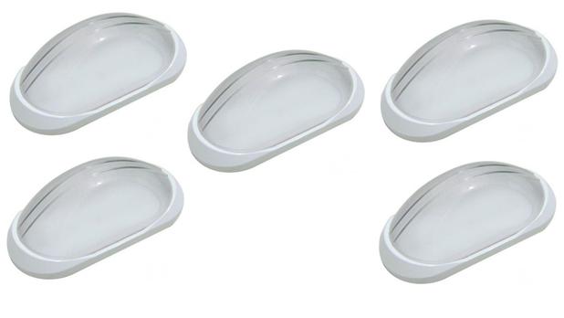 5 Arandela Tartaruga Externa Plástica Qualidade Branca AC189 - Acende A Luz Menor preço em 5 Arandela Tartaruga Externa Plástica Qualidade Branca AC189 - Acende A Luz