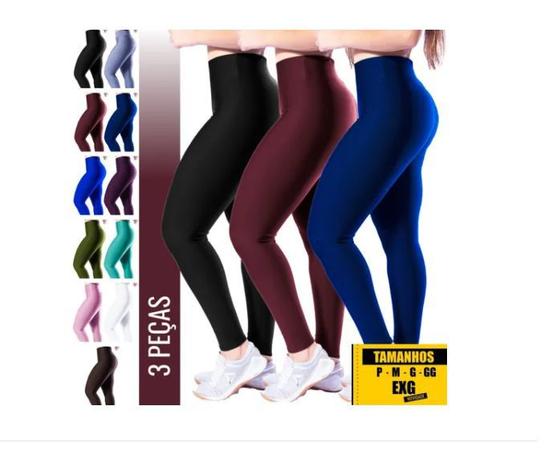 5 calças Leg Suplex Elastano Feminina Cos Alto Envio Imediato - OKABOX -  Calça Legging - Magazine Luiza