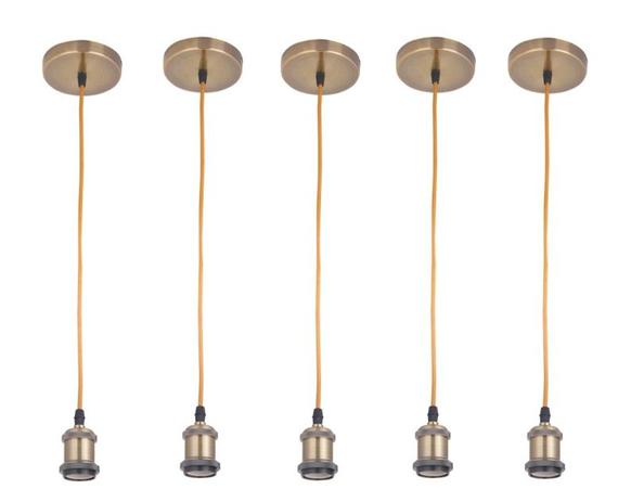 5 Pendente Fio Soquete Ouro Velho Alumínio Bancada Ali65 - Acende a luz Menor preço em 5 Pendente Fio Soquete Ouro Velho Alumínio Bancada Ali65 - Acende a luz