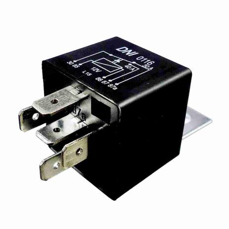5 Relés Auxiliares Universais 12V e 40/30A - DNI 0116 Menor preço em 5 Relés Auxiliares Universais 12V e 40/30A - DNI 0116