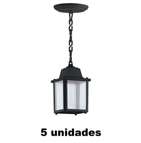 5 Un Luminaria Pendente Externo Colonial Preto Alz14 - Acende a luz Menor preço em 5 Un Luminaria Pendente Externo Colonial Preto Alz14 - Acende a luz