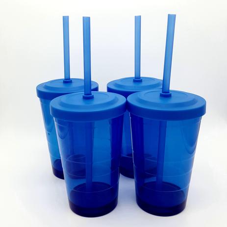 50 Copos com canudo Reutilizável - Azul com Tampa e Canudo Fluor - Fábrica de Utilidades - Fabrica de utilidades Menor preço em 50 Copos com canudo Reutilizável - Azul com Tampa e Canudo Fluor - Fábrica de Utilidades - Fabrica de utilidades