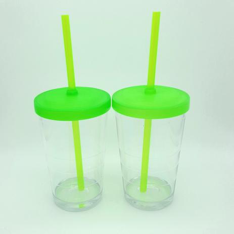50 Copos com Canudo Reutilizável - Balada Drink Cup Cristal com Tampa Verde Fluor - Fabrica de utilidades Menor preço em 50 Copos com Canudo Reutilizável - Balada Drink Cup Cristal com Tampa Verde Fluor - Fabrica de utilidades