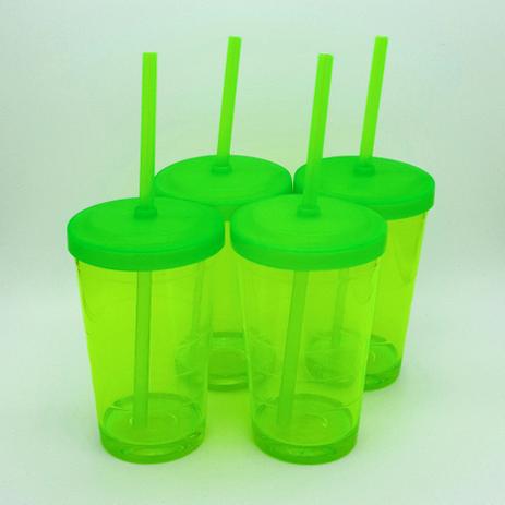 50 Copos com canudo Reutilizável - NEON Verde com Tampa e Canudo Fluor - Fábrica de Utilidades - Fabrica de utilidades Menor preço em 50 Copos com canudo Reutilizável - NEON Verde com Tampa e Canudo Fluor - Fábrica de Utilidades - Fabrica de utilidades