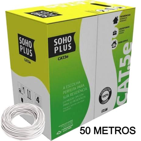 50 Metros de Cabo Rede Lan Utp Cat5e Furukawa SohoPlus U/UTP Menor preço em 50 Metros de Cabo Rede Lan Utp Cat5e Furukawa SohoPlus U/UTP