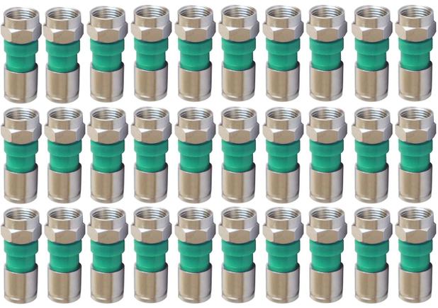 50pcs Conector F Compressão Rg6 Para Cabo Coaxial Comprido - Gc Menor preço em 50pcs Conector F Compressão Rg6 Para Cabo Coaxial Comprido - Gc