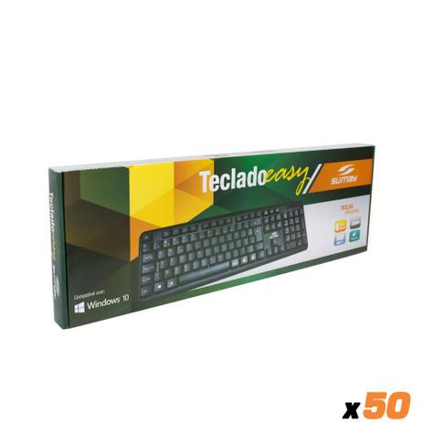 50X Teclado Sumay C/Fio Easy Preto Sm-Tc1301 Menor preço em 50X Teclado Sumay C/Fio Easy Preto Sm-Tc1301
