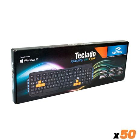 50X Teclado Sumay C/Fio Gamer Preto Sm-Tg1302 Menor preço em 50X Teclado Sumay C/Fio Gamer Preto Sm-Tg1302