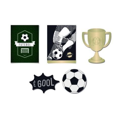 6 Cartazes decorativo Futebol 33X27 Dec. Festas - Cromus Menor preço em 6 Cartazes decorativo Futebol 33X27 Dec. Festas - Cromus