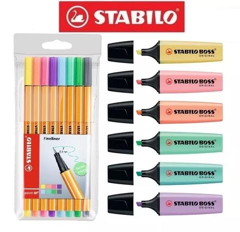 6 Marcadores Stabilo Boss Pastel + 8 Canetas Stabilo Point 88 Cor Pastel Menor preço em 6 Marcadores Stabilo Boss Pastel + 8 Canetas Stabilo Point 88 Cor Pastel