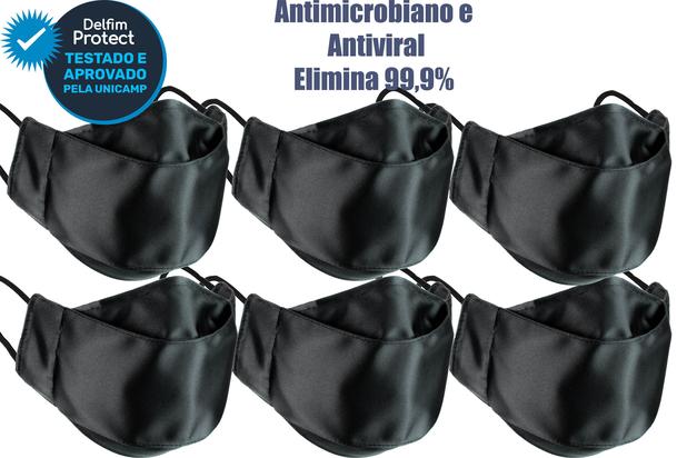 6 Máscaras 3D Com Nano Tecnologia Delfim Protect com clipe nasal preta - Noiva Modas Menor preço em 6 Máscaras 3D Com Nano Tecnologia Delfim Protect com clipe nasal preta - Noiva Modas