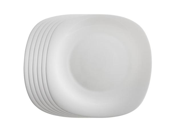6 Pratos Quadrado Raso 28cm Branco Jantar Almoço - Geral Menor preço em 6 Pratos Quadrado Raso 28cm Branco Jantar Almoço - Geral