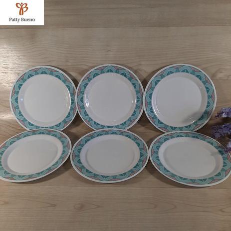 6 pratos sobremesa redondo em melamina plástico resistente de 20 cm - ART HOUSE Menor preço em 6 pratos sobremesa redondo em melamina plástico resistente de 20 cm - ART HOUSE