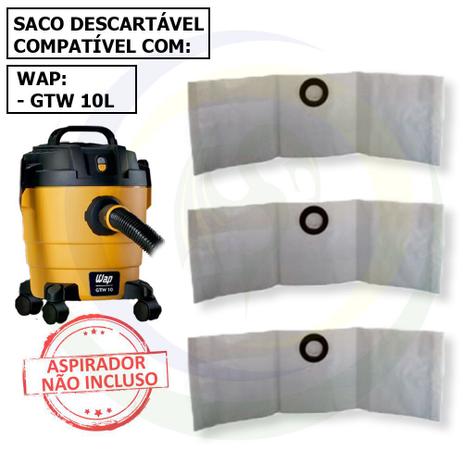 6 Saco Descartável para Aspirador De Pó Wap Gtw 10L Menor preço em 6 Saco Descartável para Aspirador De Pó Wap Gtw 10L