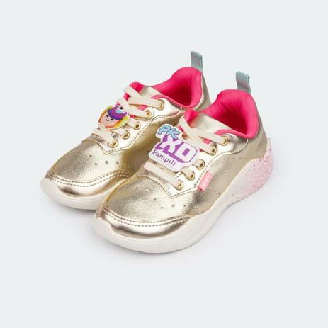 658033 tenis pampili pk xd nalu dourado sint infantil - Calçados Infantis -  Magazine Luiza