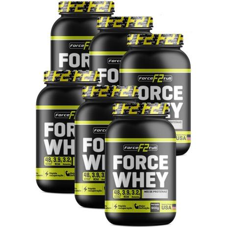 6x force whey 48gr proteina 900gr - F2-force full Menor preço em 6x force whey 48gr proteina 900gr - F2-force full