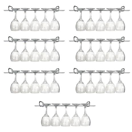 7 Suportes Organizador De Armário Porta Taças Cromado 35cm - MS Aramados Menor preço em 7 Suportes Organizador De Armário Porta Taças Cromado 35cm - MS Aramados