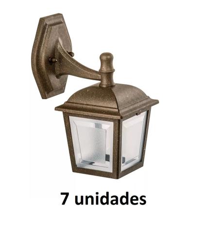 7 Un Arandela Colonial Externa termoplástico Marrom Imbuia AC985 - Acende a luz Menor preço em 7 Un Arandela Colonial Externa termoplástico Marrom Imbuia AC985 - Acende a luz