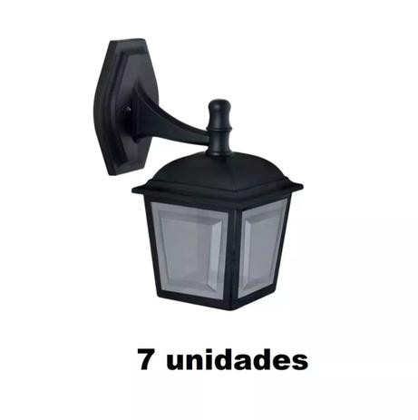 7 Un Arandela Parede Colonial Externa termoplástico Preto AC984 - Acende a luz Menor preço em 7 Un Arandela Parede Colonial Externa termoplástico Preto AC984 - Acende a luz