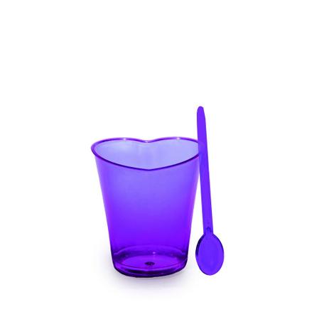 Menor preço em 8 Copinhos p/ Doces Coração Lilás 30ml  Dec. Festas - Cromus