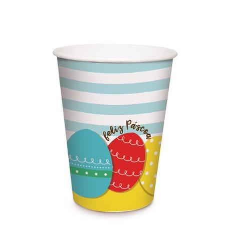 8 Copo Papel Descartável Ovos Pascoa 240Ml Dec. Festas - Cromus pascoa Menor preço em 8 Copo Papel Descartável Ovos Pascoa 240Ml Dec. Festas - Cromus pascoa