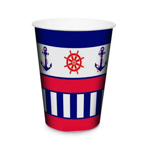 8 Copo Papel Navy 240ml Decoração Festas - Cromus Menor preço em 8 Copo Papel Navy 240ml Decoração Festas - Cromus