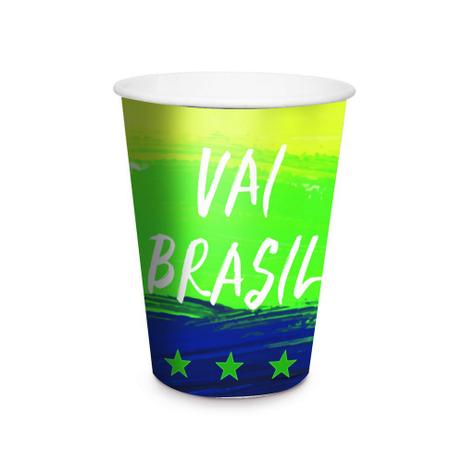 8 Copo Papel Vai Brasil 330Ml Dec. Festas - Cromus Menor preço em 8 Copo Papel Vai Brasil 330Ml Dec. Festas - Cromus