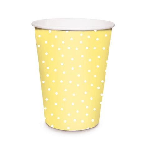 8 Copos Papel Bolinhas Amarelo 240Ml Dec. Festas - Cromus Menor preço em 8 Copos Papel Bolinhas Amarelo 240Ml Dec. Festas - Cromus