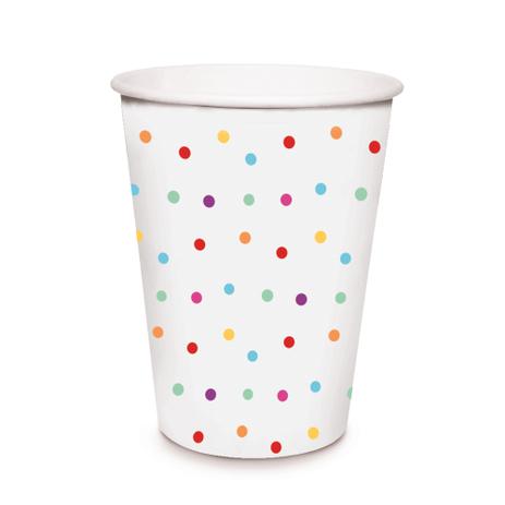 8 Copos Papel Bolinhas Colore 240Ml Dec. Festas - Cromus Menor preço em 8 Copos Papel Bolinhas Colore 240Ml Dec. Festas - Cromus