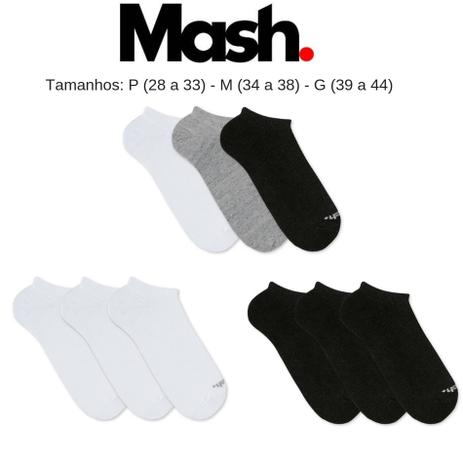 9 Pares Meia Mash Sapatilha Soquete Esportiva Algodão Oferta Menor preço em 9 Pares Meia Mash Sapatilha Soquete Esportiva Algodão Oferta