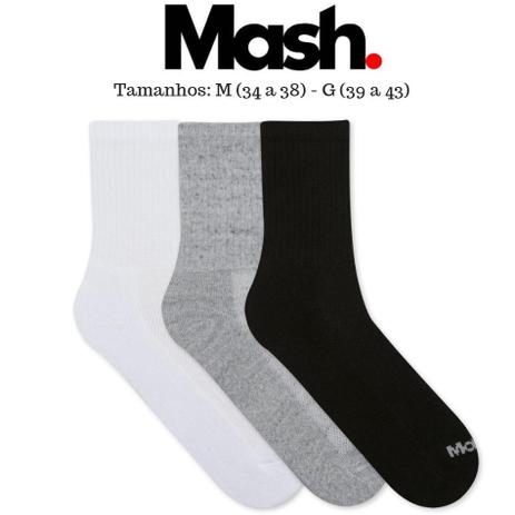 9 Pares Meias Mash Cano Médio Longo Esportiva Algodão Oferta Menor preço em 9 Pares Meias Mash Cano Médio Longo Esportiva Algodão Oferta