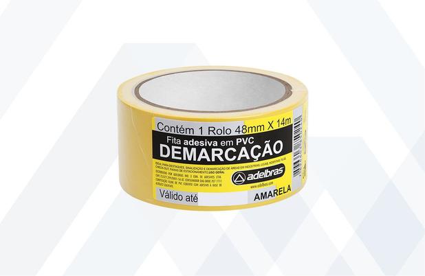 910 Fita Adesiva Para Demarcação De Solo Adelbras 48mm X 14m Menor preço em 910 Fita Adesiva Para Demarcação De Solo Adelbras 48mm X 14m