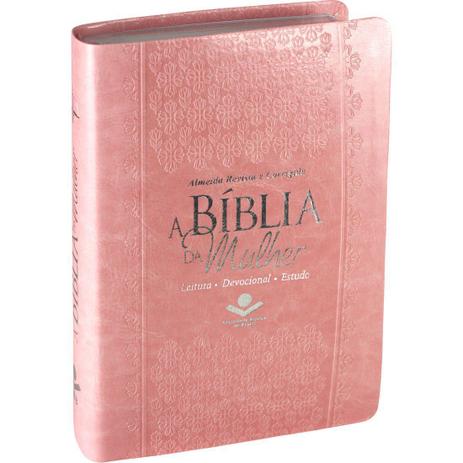 A Bíblia Da Mulher - Almeida Revista E Corrigida - Capa Rosa Claro - Sbb Menor preço em A Bíblia Da Mulher - Almeida Revista E Corrigida - Capa Rosa Claro - Sbb