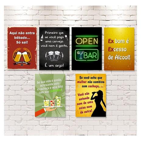 A1-Kit Cartazes Boteco c/ 06 unidades - Vem festejar Menor preço em A1-Kit Cartazes Boteco c/ 06 unidades - Vem festejar